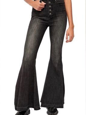We The Free Black Irreplacable Flare High-Rise Jeans